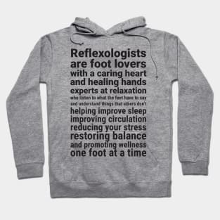 Reflexologists are foot lovers (black) Hoodie